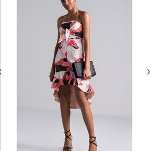 Akira Halter Lace High-low Dress